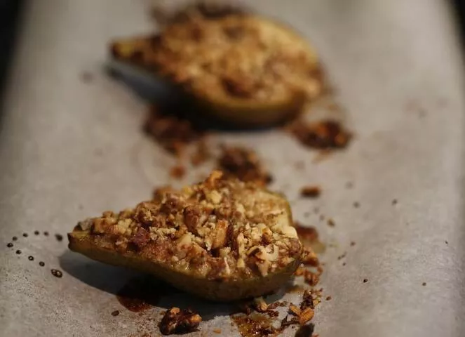 poire rôties avec reblochon de savoie